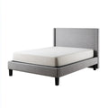 Lit double capitonné gris 160 x 200 cm en polyester forme rectangulaire