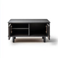 Meuble TV 2 portes noir 120 x 40 x 60 cm MDF rectangulaire